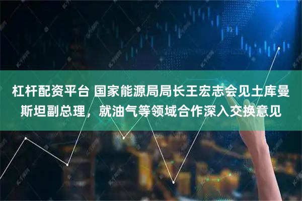 杠杆配资平台 国家能源局局长王宏志会见土库曼斯坦副总理,就油气等领域合作深入交换意见